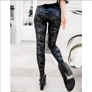 Spanx Faux Leather Camo Leggings